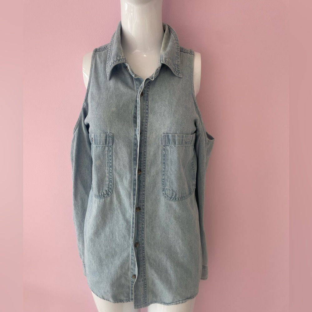 Denim button up